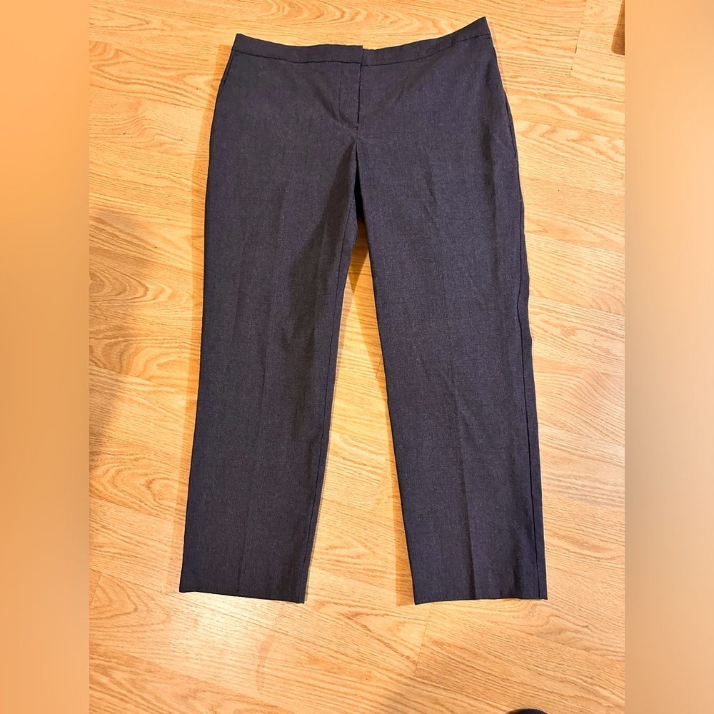Mario Serrani Slim Fit Pants Size 12 Tummy Control NWOT Mini-Check Careercore